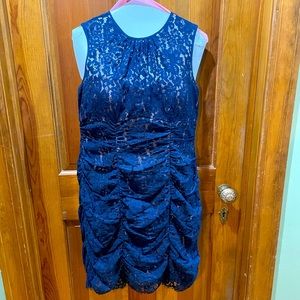 Navy blue lace dress size 14